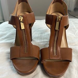 Michael Kors Berkeley zipper front heeled sandal